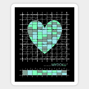 Mydoku_W001_H001_005_F: Sudoku, Sudoku coloring, logic, logic puzzle, holiday puzzle, fun, away from screen Magnet